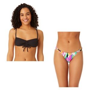 Nwt bikini hazy daze swimwear top bottom set size large bathing suit pool summer